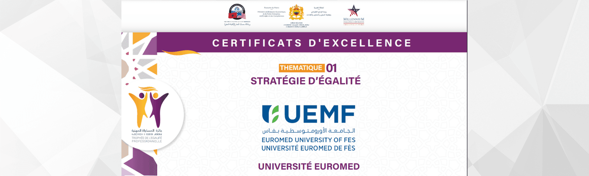 UEMF recognized for its Gender Equality Strategy during the 6th edition of the Professional Equality Trophies